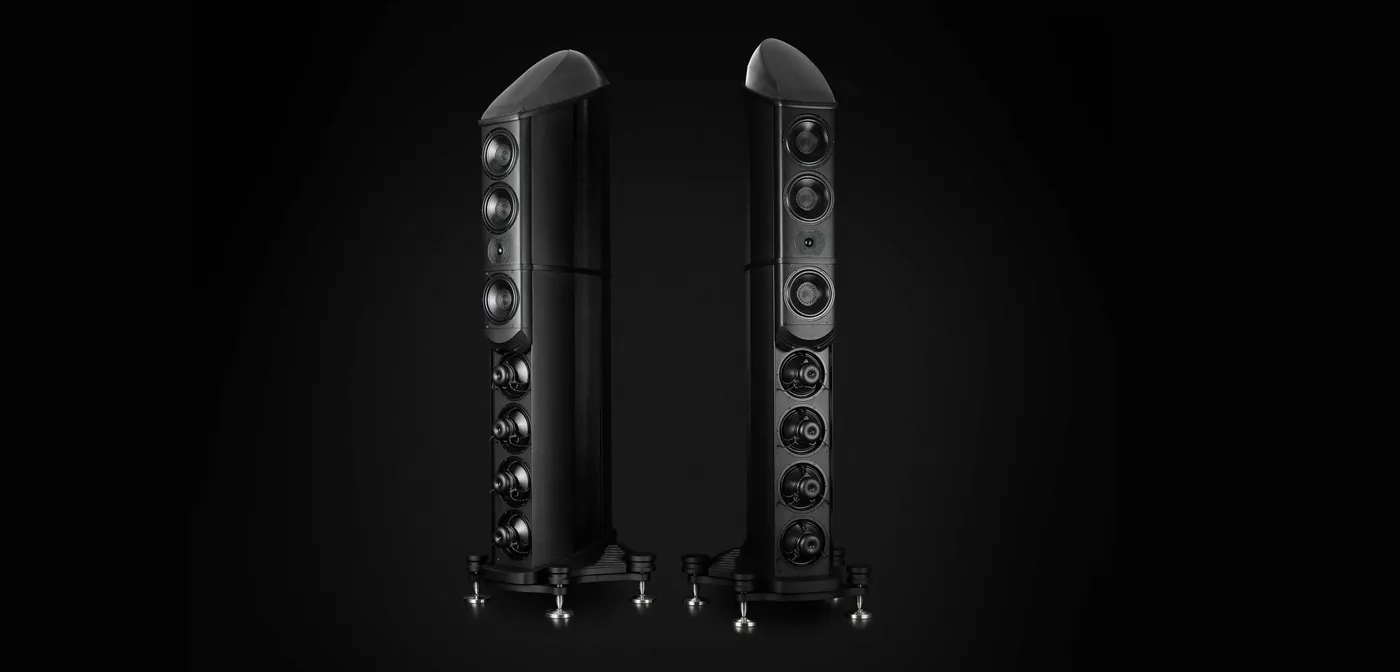 A pair of Eminence loudspeakers side by side against a black background.